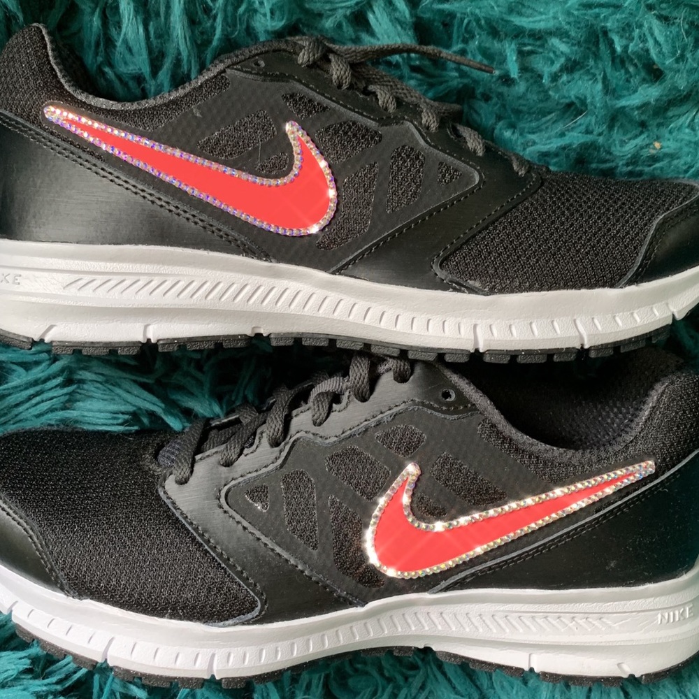 BLING 💎CUSTOM Nike Downshifter 6 Running Shoes